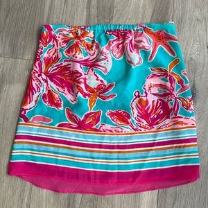 Lily Pulitzer Odessa 100% Silk Strapless Tube Top Y2K